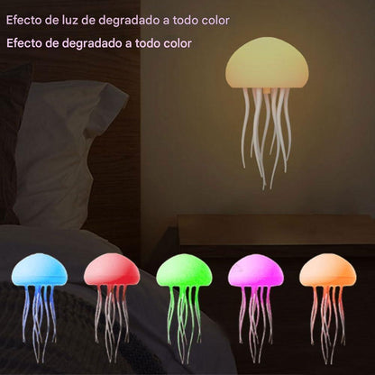 Lámpara Medusa LED con Control por Voz y Movimiento — Recargable, RGB, Táctil y Decorativa